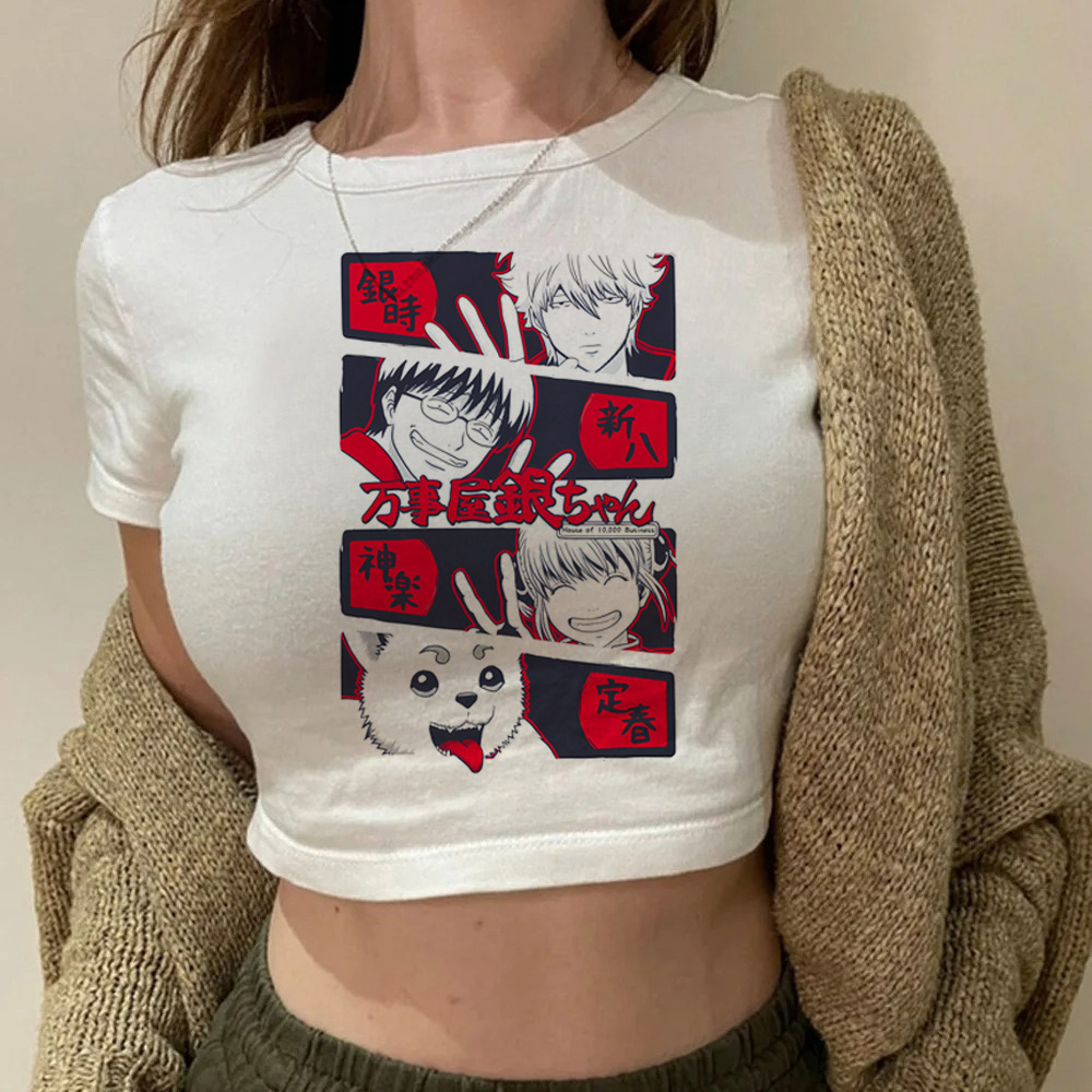 Summer Clothing Teens - Gintama Samurai Gintoki crop top młodzieżowy