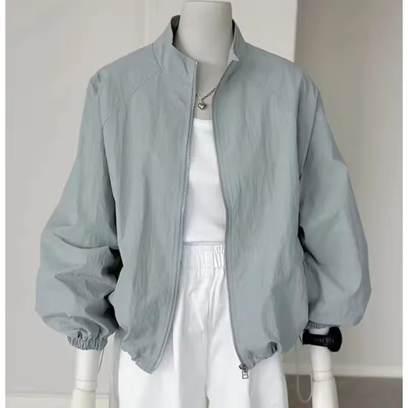 Crew Clothing Summer Jacket - Koreańskie kobiety z długim rękawem odzież
