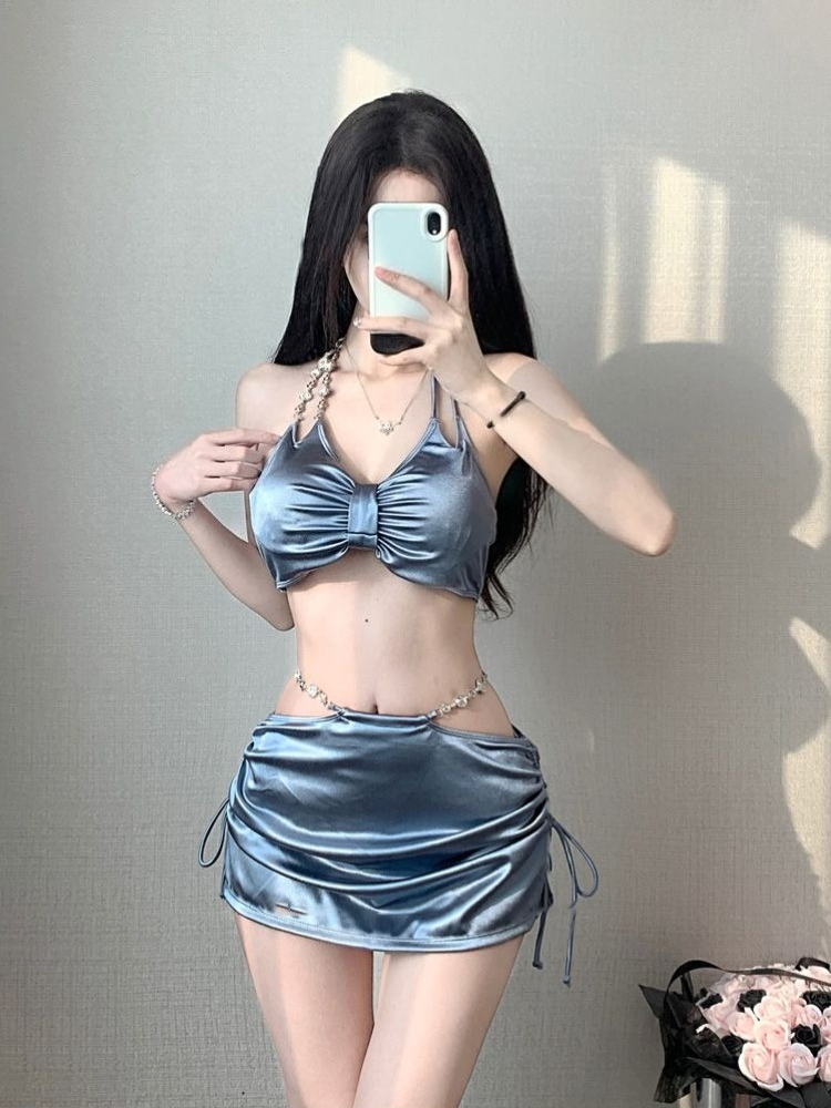 Bikini Set Push Up - Elegancki damski zestaw bikini z cienkimi