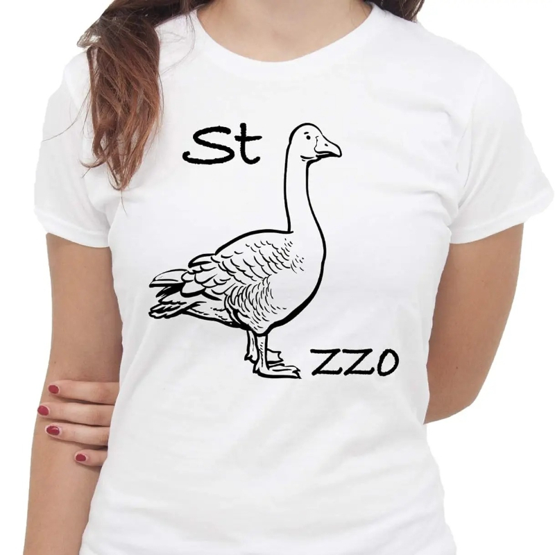 Summer Clothing Images - Koszulka z gęsią Rebus, śmieszna koszulka,