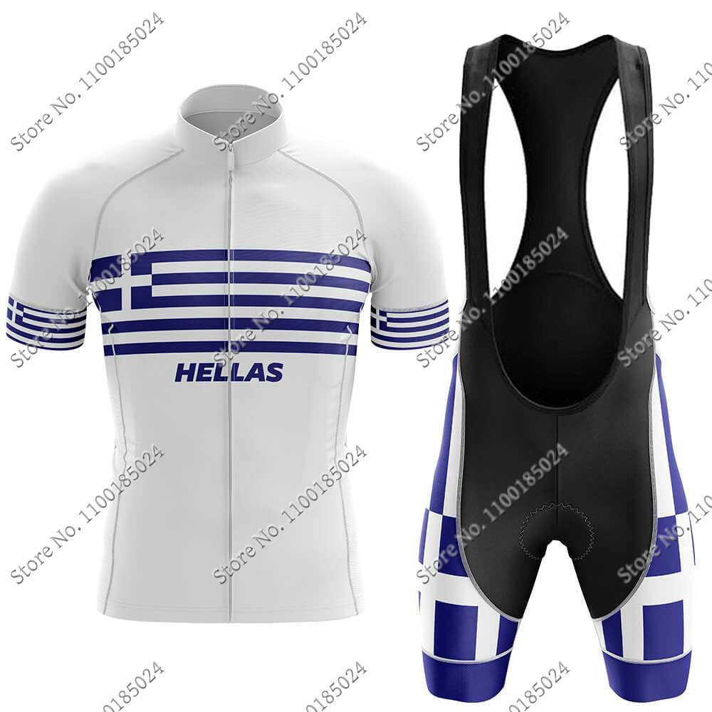 Summer Clothing For Greece - Zestaw koszulek kolarskich Hellas National Team