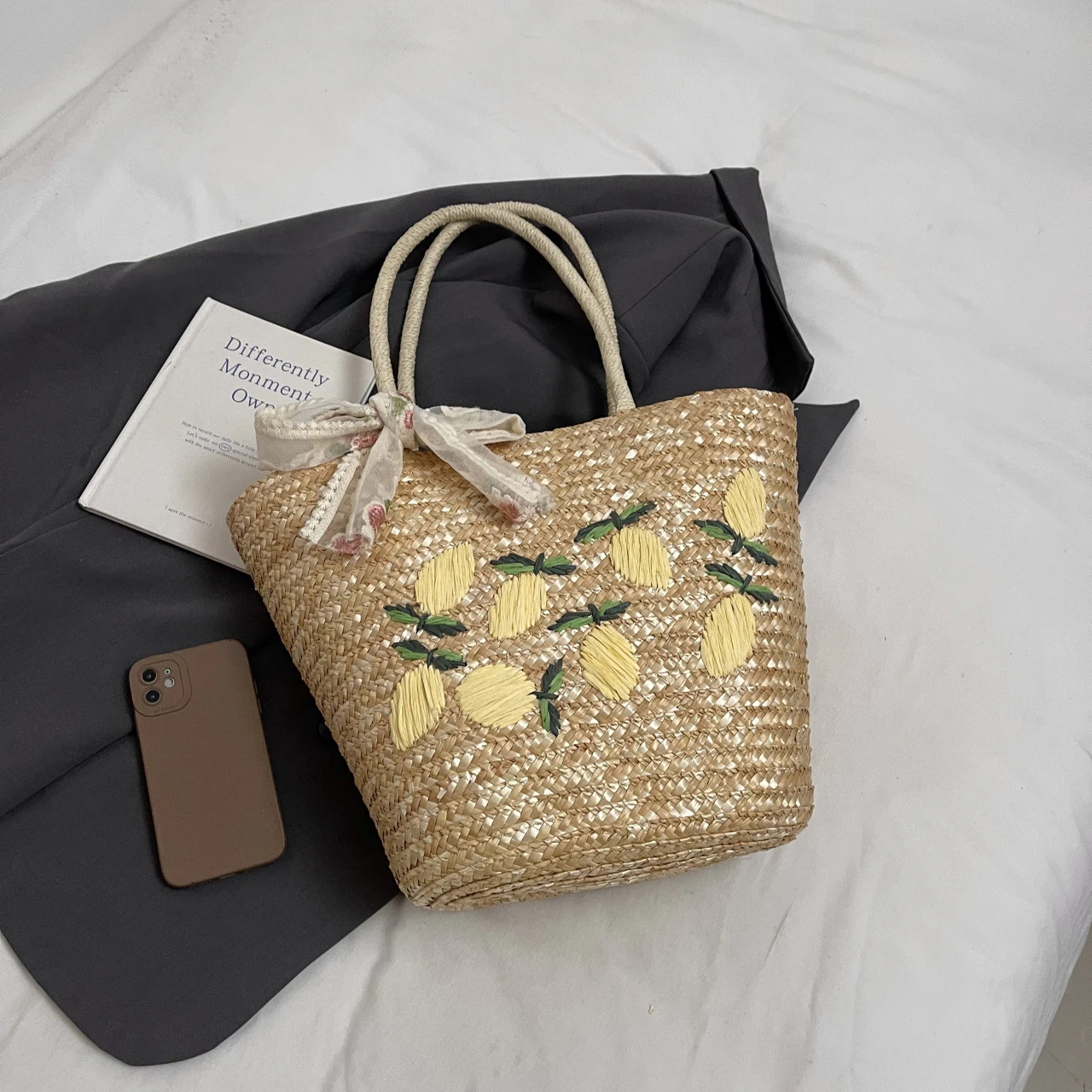 Duża pojemność Plażowa torba n – Beach Bag Straw recenzja i cena
