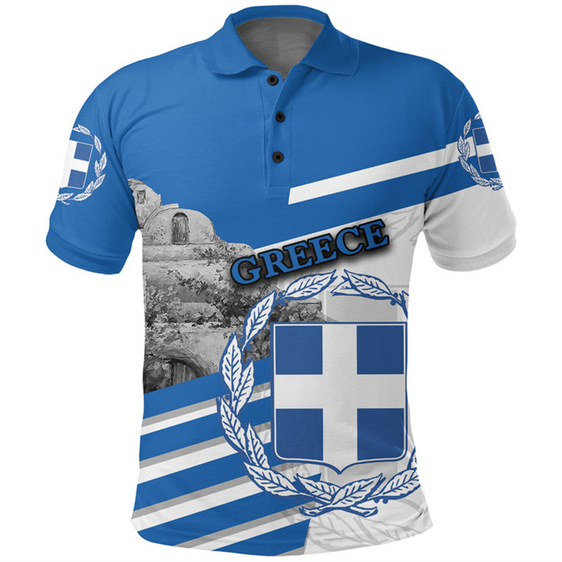 Grecja Flaga Mapa Nadruk 3D Ko – Summer Clothing For Greece recenzja i cena
