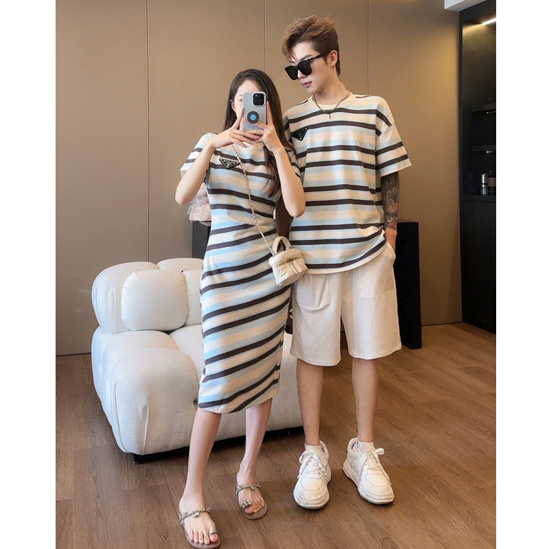 Zestaw ubrań w paski dla taty, – Summer Clothing For Babies recenzja i cena