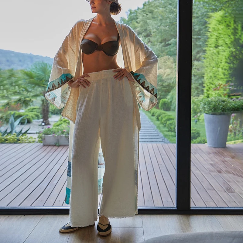 Spodnie z muślinu, 100% bawełn – Summer Gauze Clothing recenzja i cena