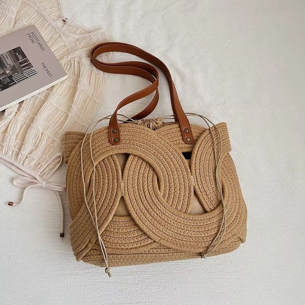 Torba na ramię z geometrycznym – Beach Bag Straw recenzja i cena