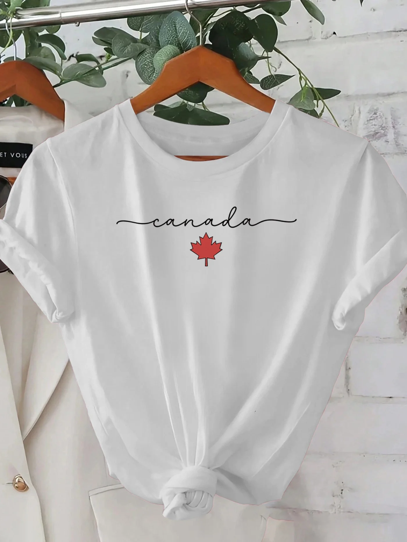 Koszulka damska z nadrukiem li – Summer Clothing Women Canada recenzja i cena