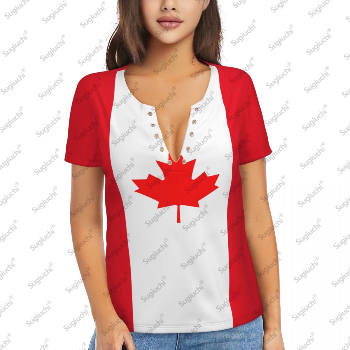 2025 Kanada Flaga Seksowny głę – Summer Clothing Women Canada recenzja i cena