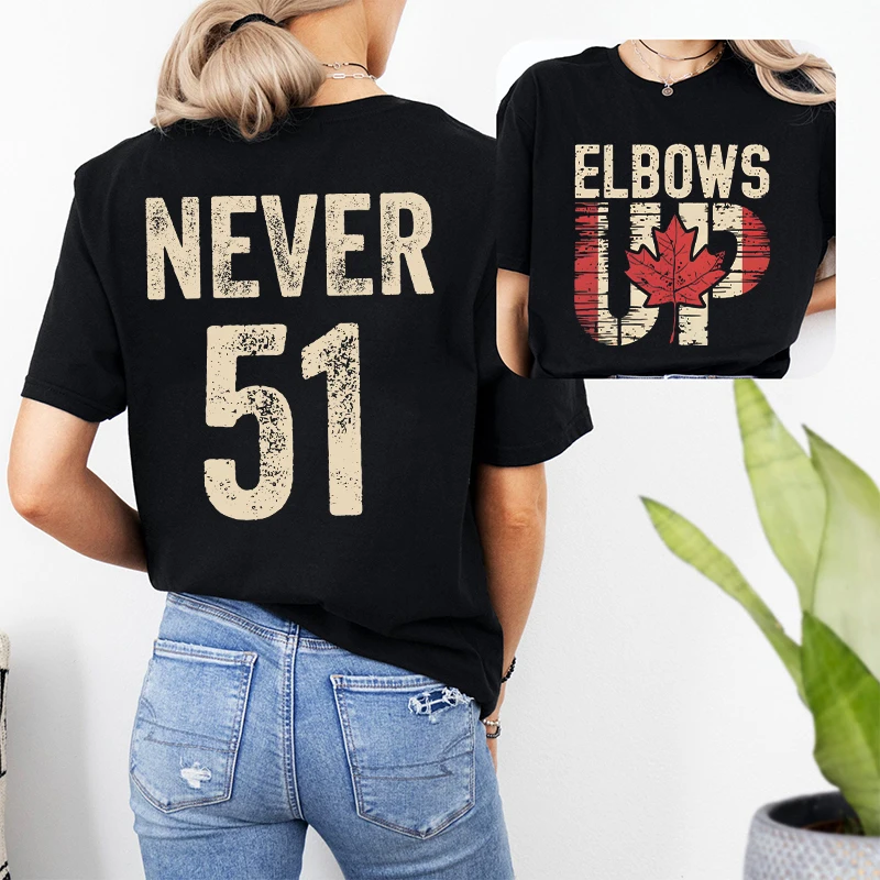 Retro Elbows Up Never 51 Canad – Summer Clothing Women Canada recenzja i cena