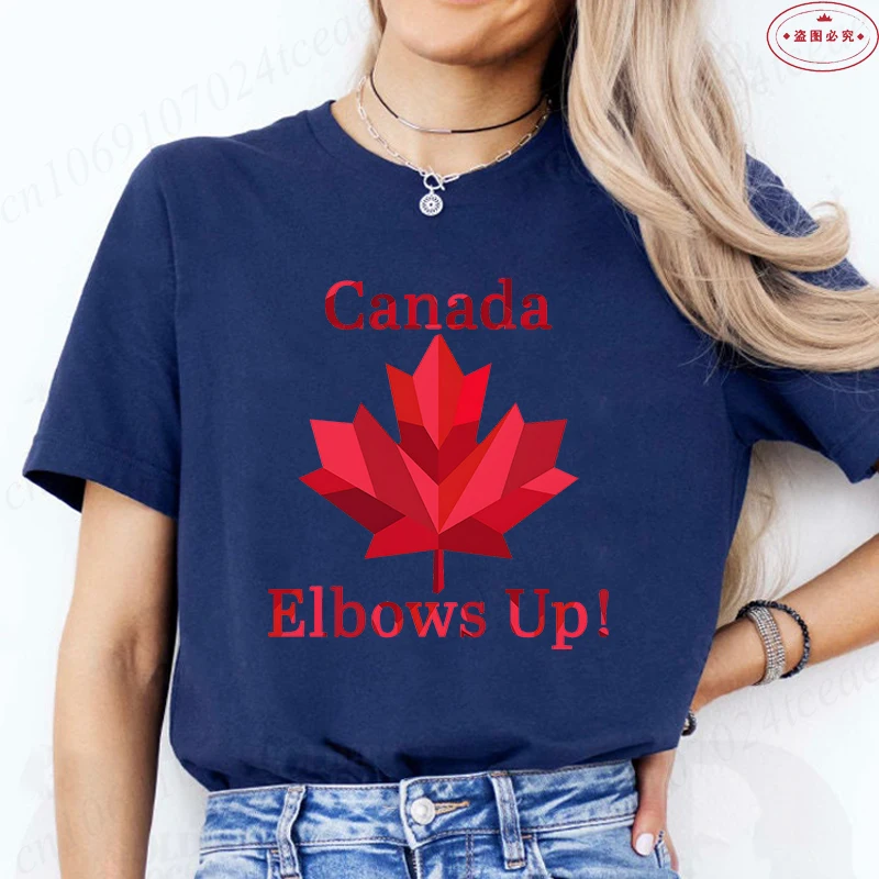 Elbows Up Canada T-shirt damsk – Summer Clothing Women Canada recenzja i cena