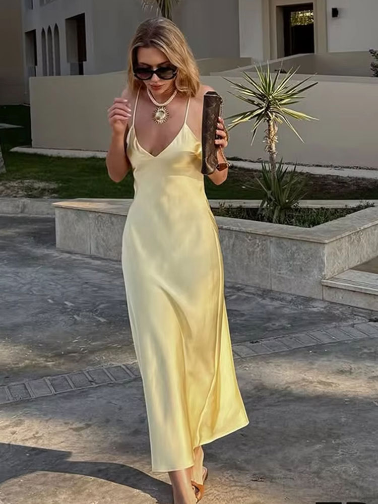 Elegancka żółta sukienka damsk – Summer Clothing H&M recenzja i cena