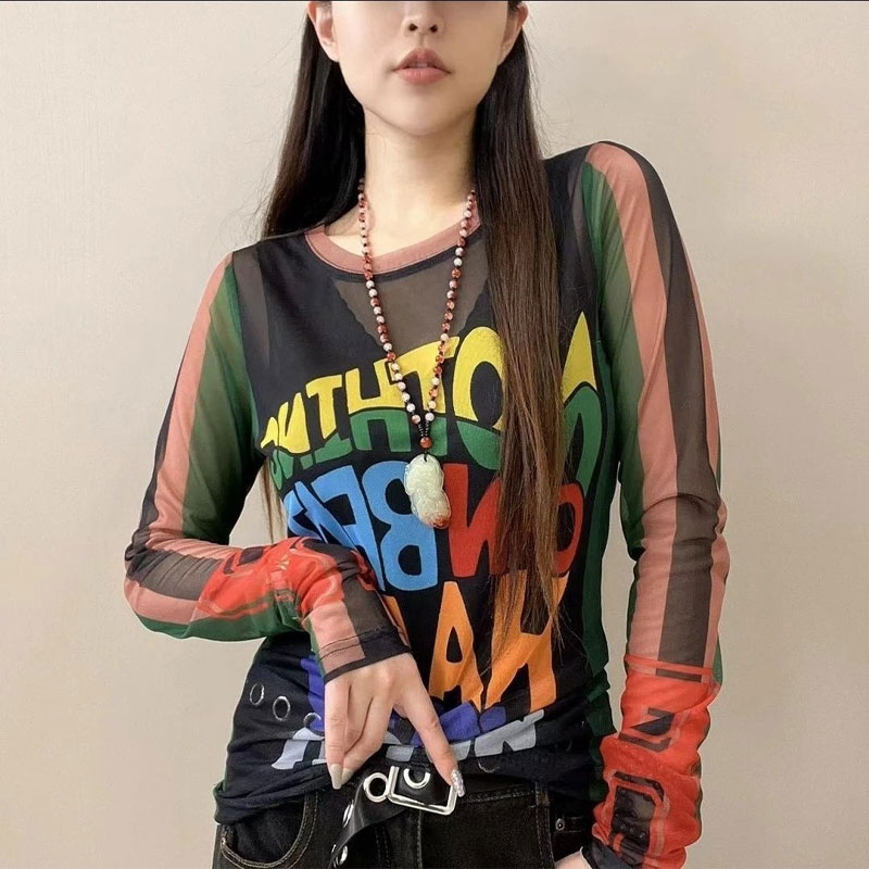 Casual Letter Printed T-shirt  – Summer Gauze Clothing recenzja i cena