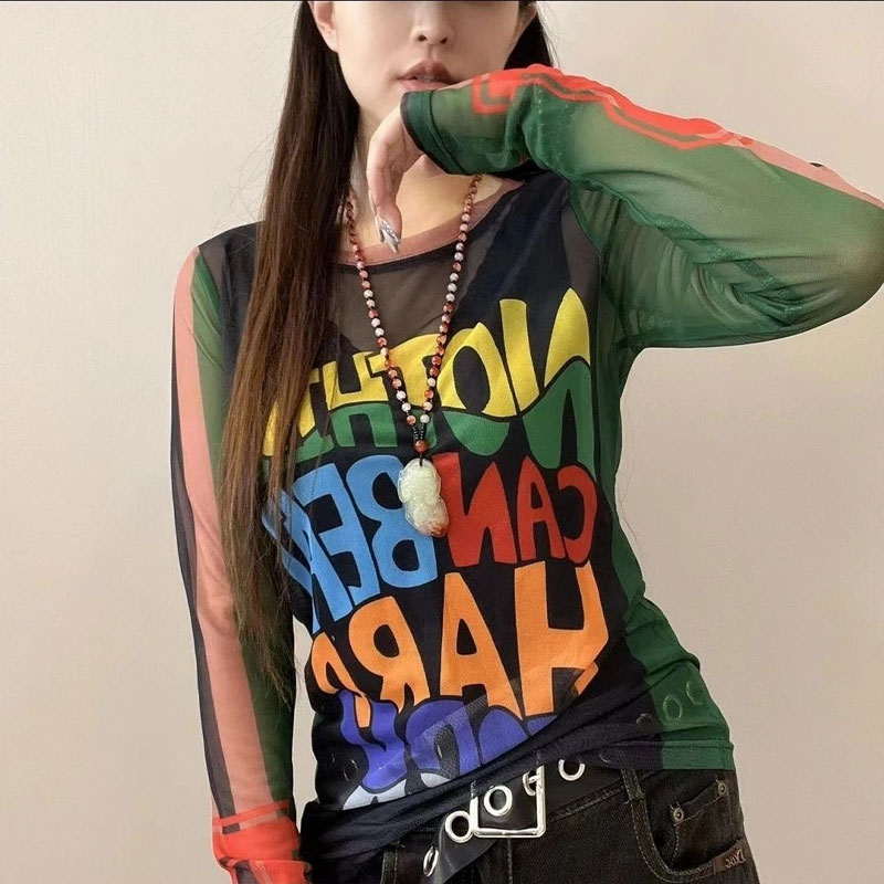 Casual Letter Printed T-shirt  – Summer Gauze Clothing recenzja i cena